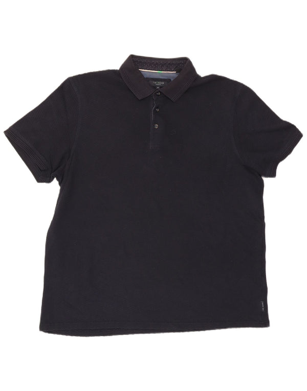 Tricou polo pentru bărbați Ted Baker Mărimea 6 2XL Bumbac bleumarin