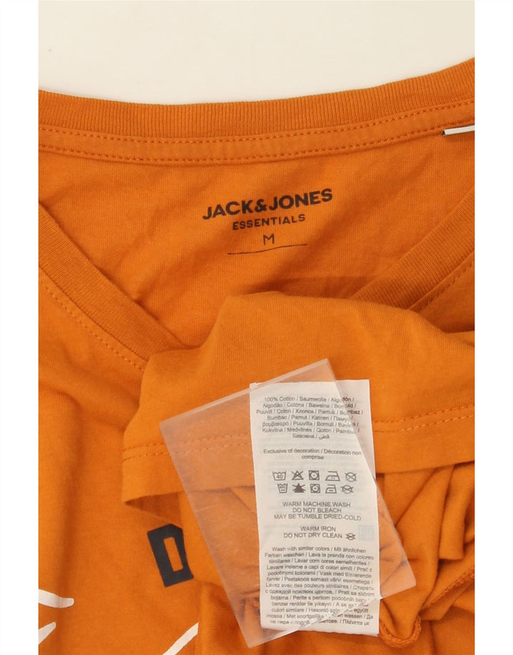 JACK & JONES Tricou grafic pentru bărbați Top din bumbac portocaliu mediu