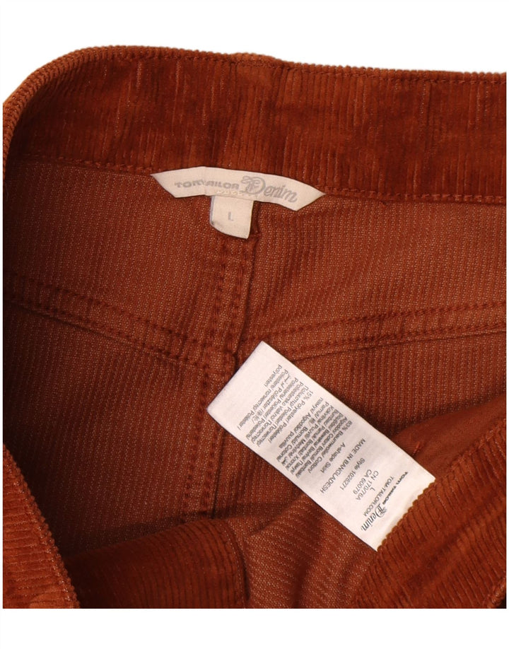 Fusta de velur pentru femei Tom Tailor, mare W32, bumbac maro