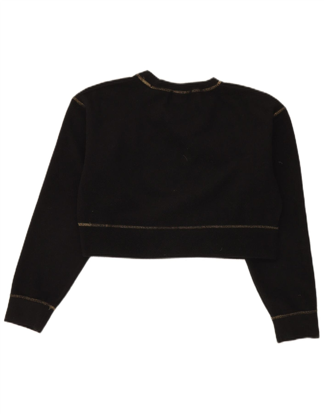 Jumper Nike Crop Fleece pentru femei UK 10 Poliester negru mic