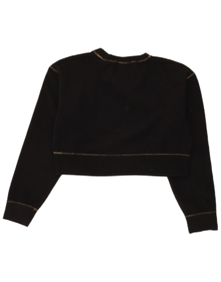 Jumper Nike Crop Fleece pentru femei UK 10 Poliester negru mic