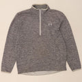 Pulover pentru bărbați Under Armour, cu fermoar, cu gât, poliester cu pături, gri mediu