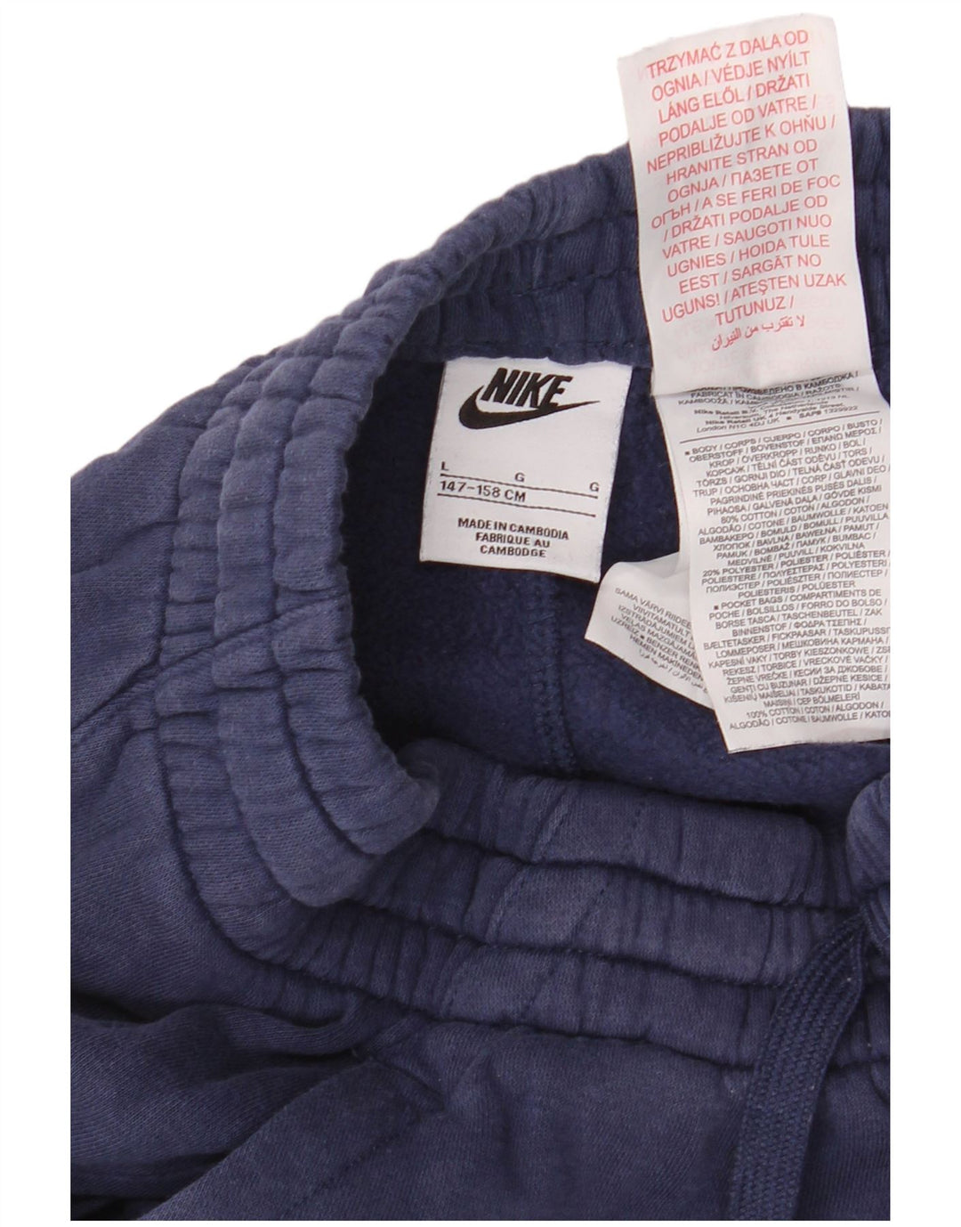 Pantaloni de trening NIKE Băieți Pantaloni de jogging 12-13 Ani Mare Bumbac bleumarin