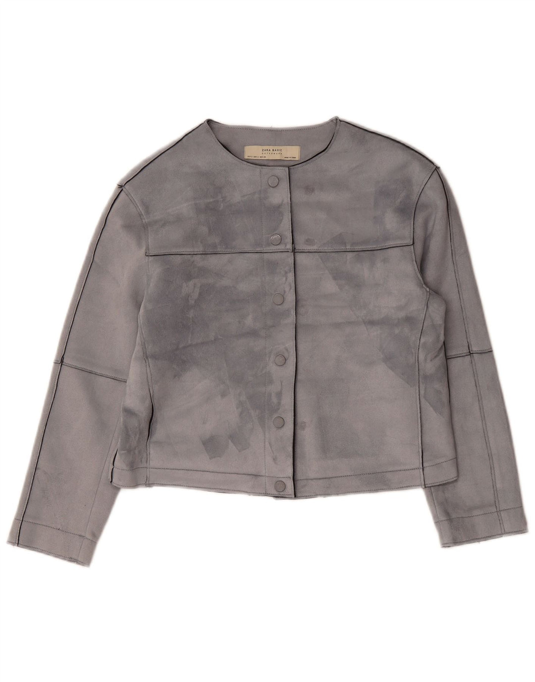 Jachetă Bomber oversize pentru femei ZARA UK 10 Small Gri Poliester