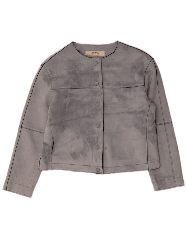 Jachetă Bomber oversize pentru femei ZARA UK 10 Small Gri Poliester