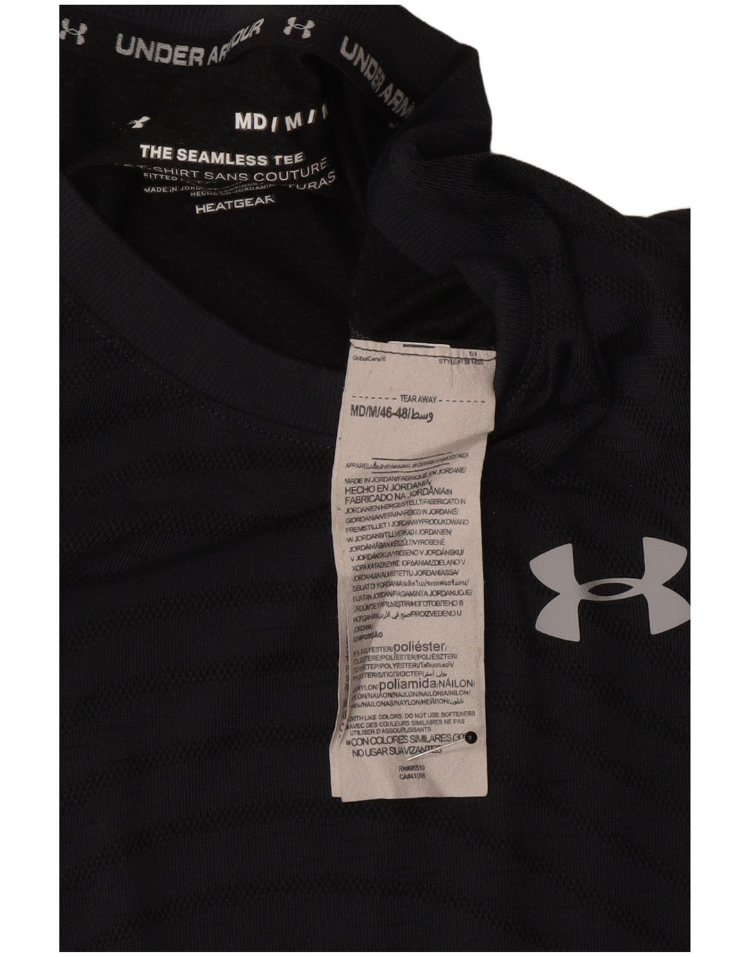 Tricou Under Armour pentru bărbați Heat Gear Top Mediu Gri Poliester cu dungi