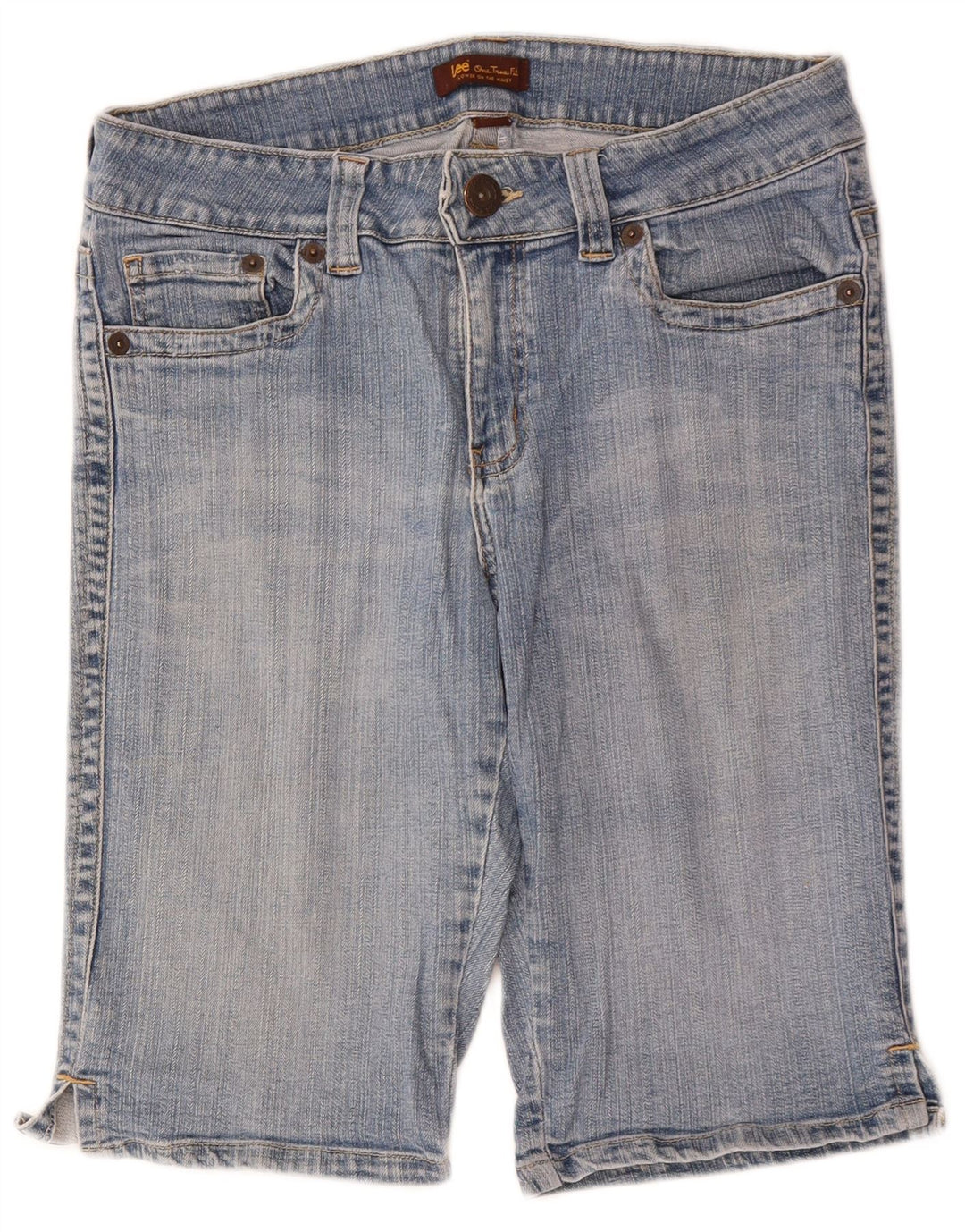 Pantaloni scurți din denim LEE pentru femei US 11/12 Large W32 Blue Bumbac