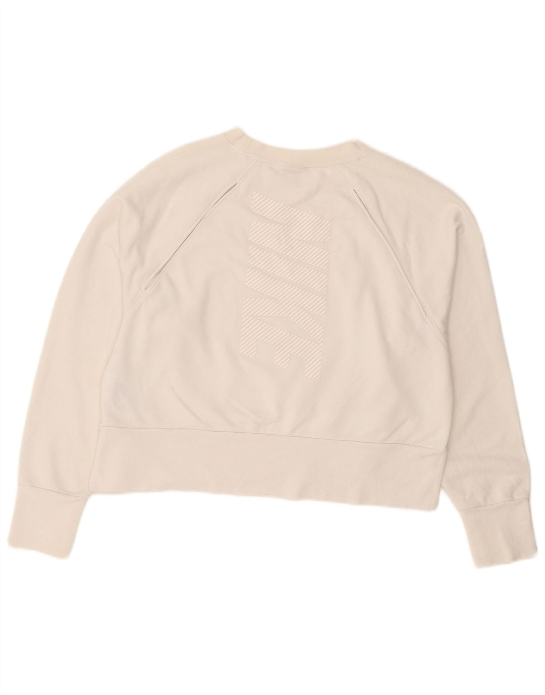 Pulover crop Nike pentru femei UK 14 Poliester alb mediu