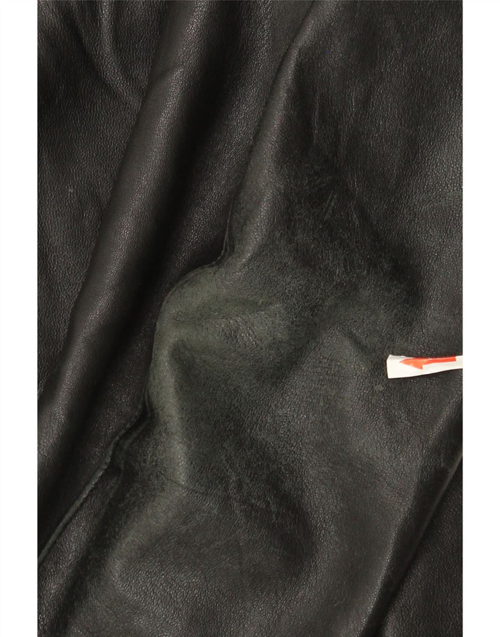 Jachetă de piele vintage pentru bărbați UK 44 2XL Negru