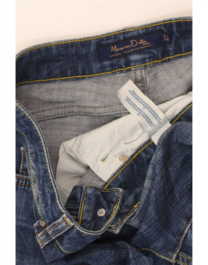 Blugi tăiați Massimo Dutti pentru femei L27 L25 Bumbac albastru