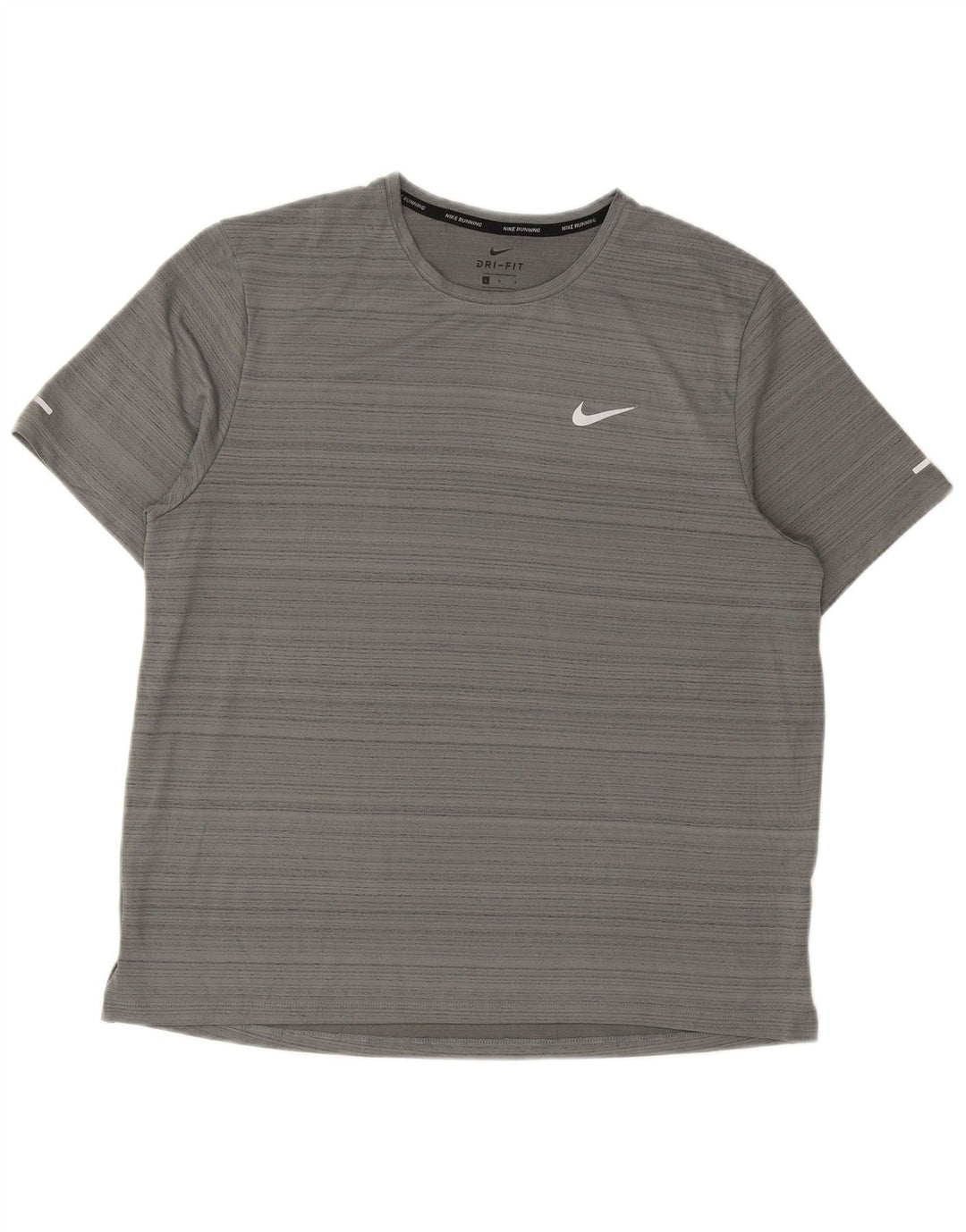 Tricou Nike Dri Fit pentru bărbați Top mare, gri, poliester cu dungi