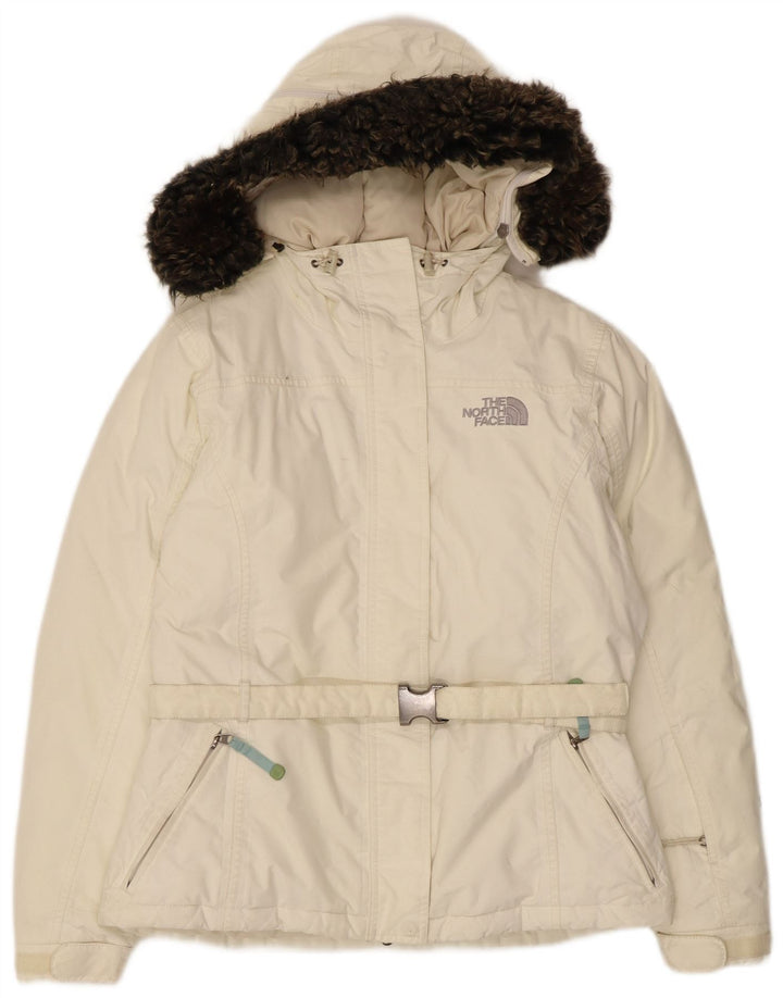 Jachetă căptușită cu glugă The North Face pentru femei UK 14 Medium Beige Nylon