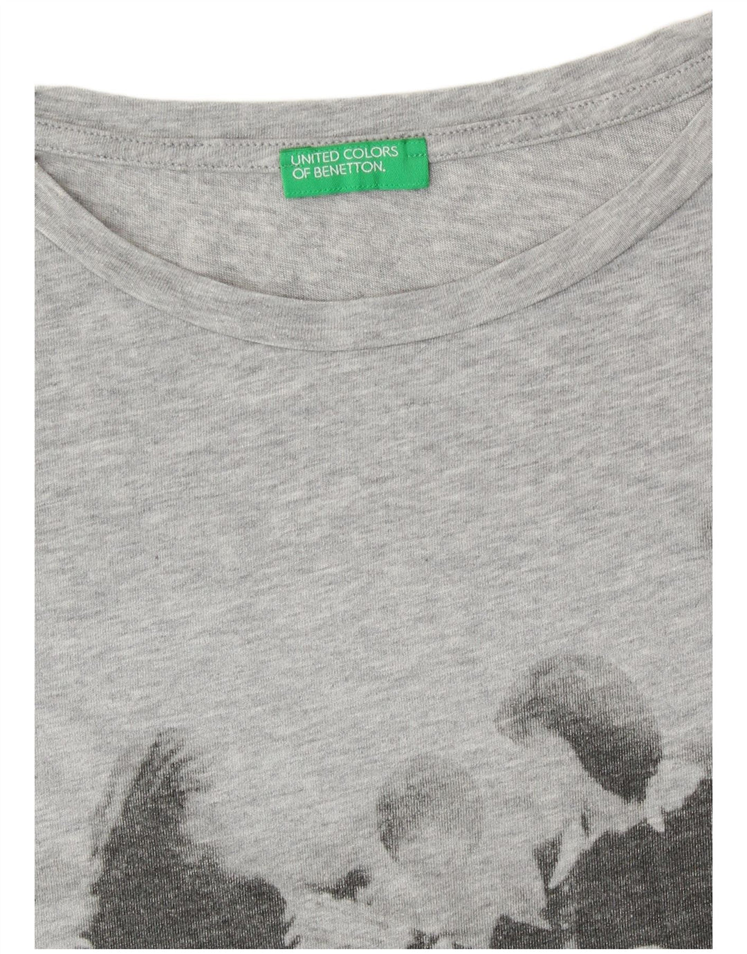 UNITED COLORS OF BENETTON Tricou grafic pentru femei Top UK 14 Medium Gri