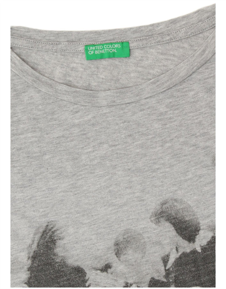 UNITED COLORS OF BENETTON Tricou grafic pentru femei Top UK 14 Medium Gri
