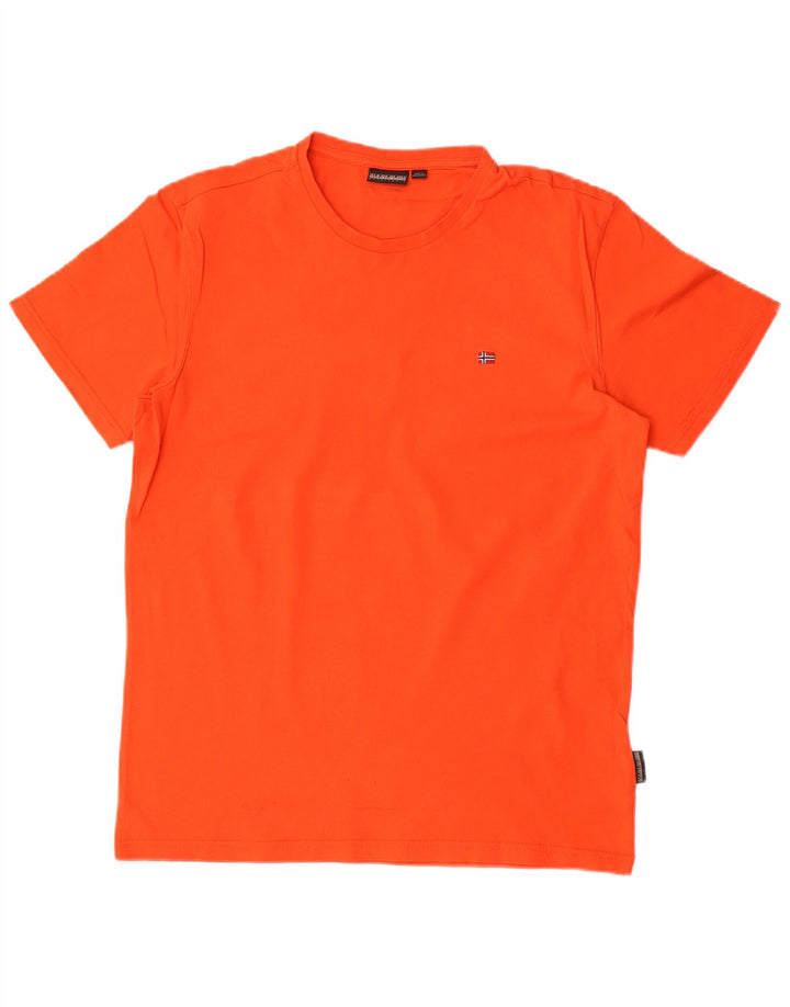 Tricou pentru bărbați Napapijri Top din bumbac portocaliu mediu