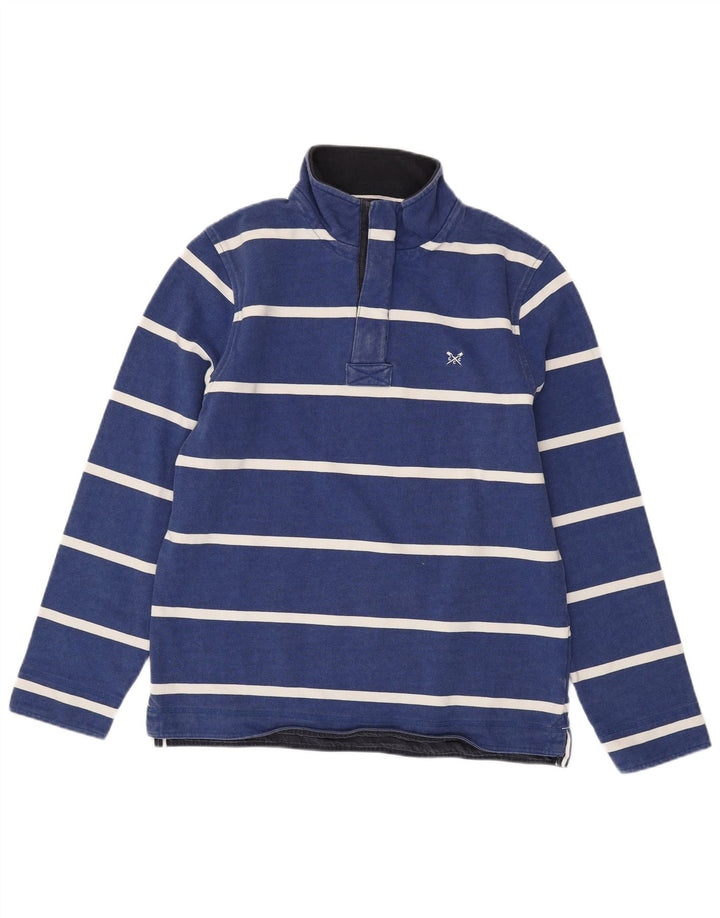 CREW CLOTHING Hanorac pentru bărbați cu gât cu nasturi Pulover Medium Blue Dunge