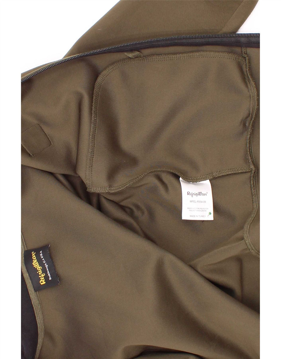 Refrigiwear Băieți Zip Hoodie Pulover 7-8 Ani Kaki Poliester