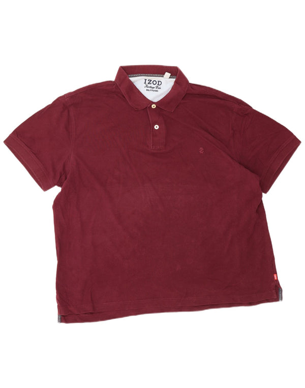 Tricou polo IZOD Herritage Fit pentru bărbați, 2XL, burgundă