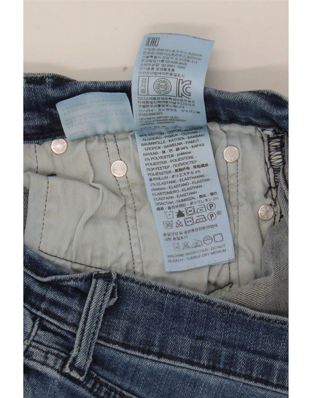 Blugi slim pentru femei Levi's W29 L29 Bumbac albastru