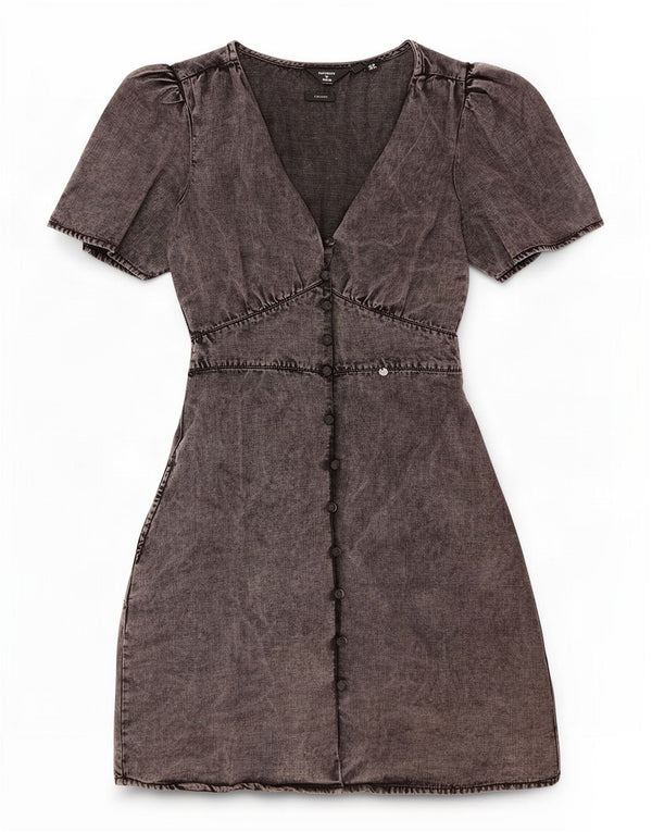 Rochie de blugi pentru femei Superdry UK 10 mic, gri Lyocell