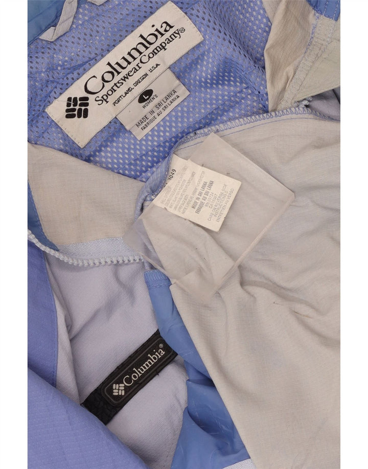 Jachetă de ploaie Columbia, pentru femei, cu glugă, UK 16, mare, violet, poliester