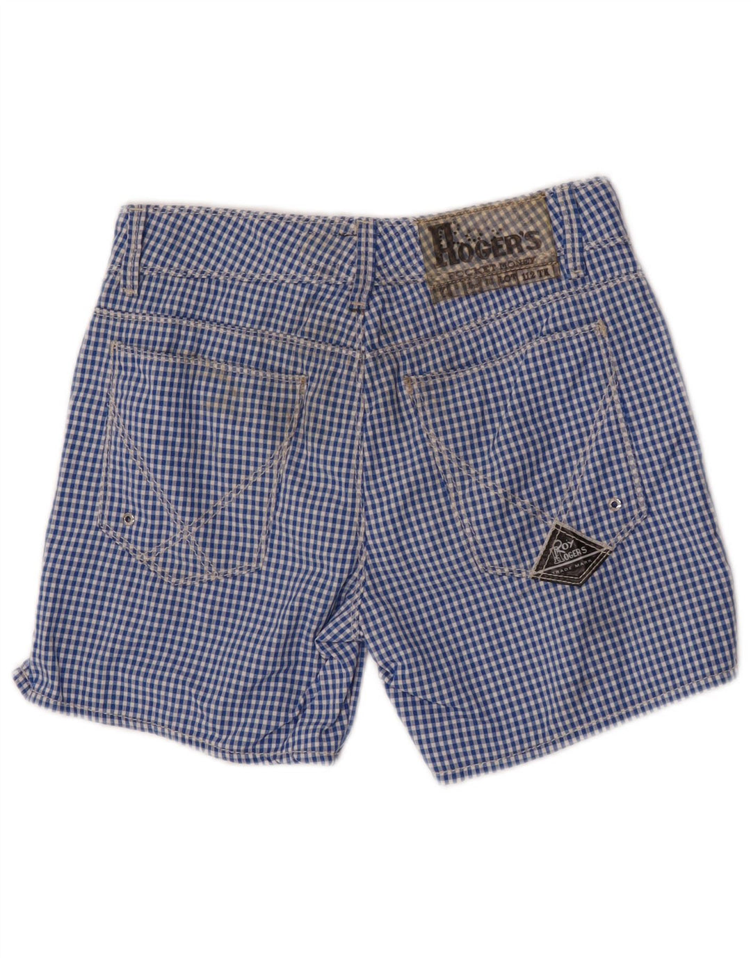 Pantaloni scurti chino Roy Rogers pentru băieți 11-12 ani W26 poliamidă vichy albastru