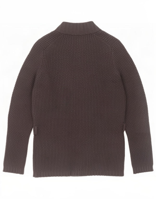 Pulover cardigan deschis supradimensionat pentru femei Gap UK 14 Lână neagră medie