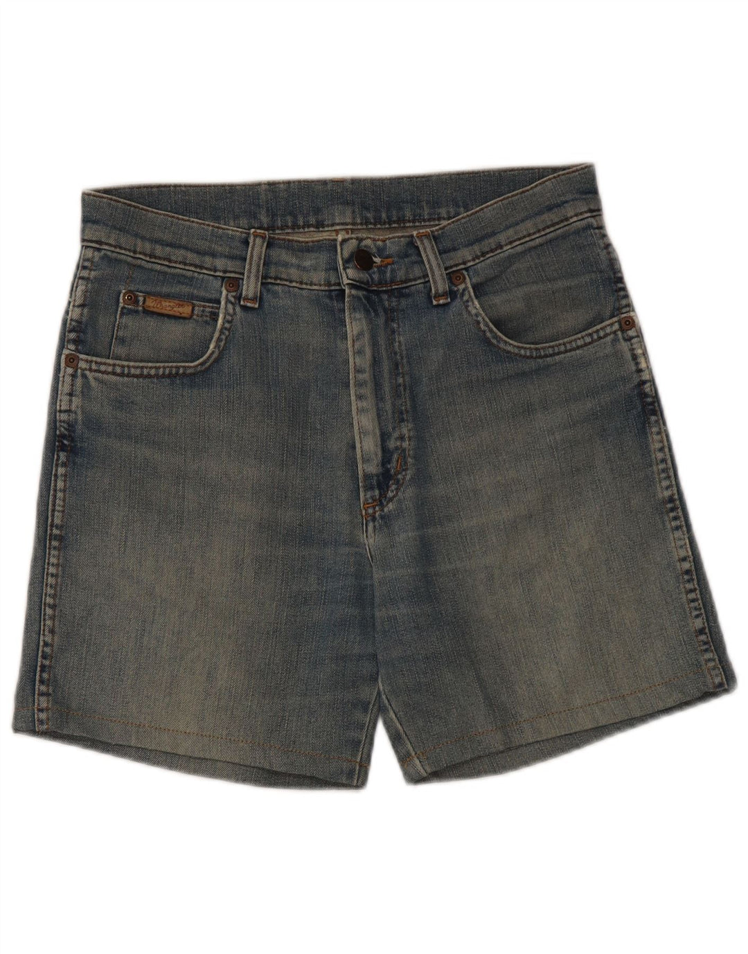 Pantaloni scurți din denim Wrangler pentru femei W31, bumbac albastru mediu