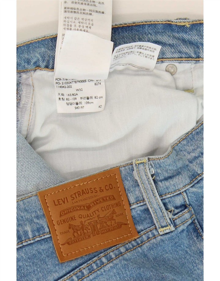 Pantaloni scurți Levi's Ribcage Denim W32 Large Blue Bumbac