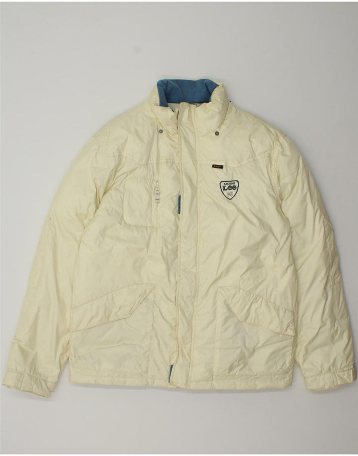 LEE Boys Padded Jacket 15-16 Years XL White Polyamide Vintage Lee and Second-Hand Lee from Messina Hembry 