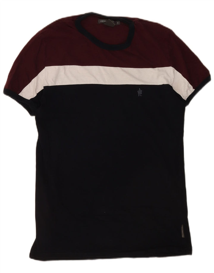 Tricou pentru bărbați French Connection Top Medium Burgundy Colorblock Bumbac