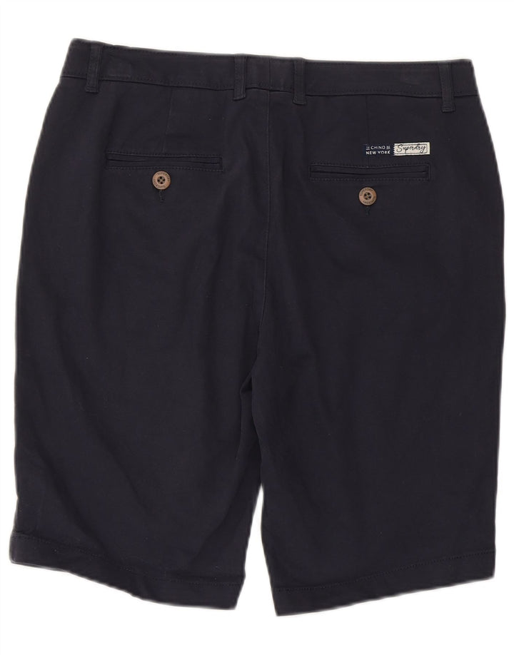 SUPERDRY Pantaloni chino pentru femei UK 10 Small W30 Bumbac bleumarin