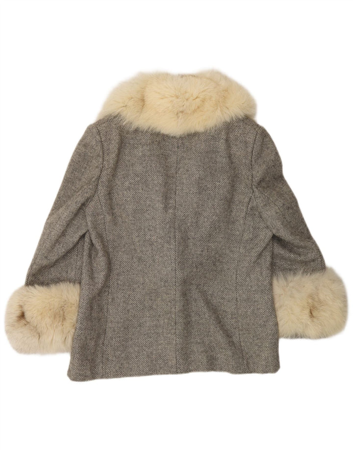 Blazer Vintage pentru femei UK 16 Large Gri