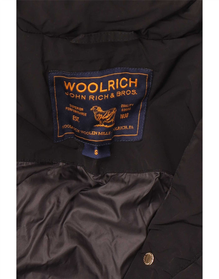 Jachetă căptușită cu glugă Woolrich pentru femei UK 10 Poliester negru mic