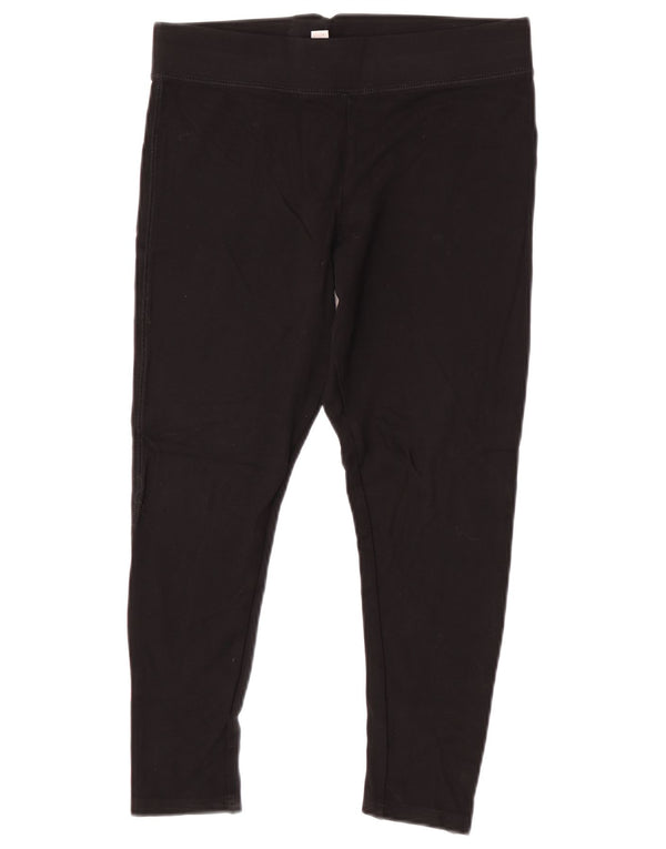 Leggings Capri Topshop pentru femei UK 12 Medium Black Viscose