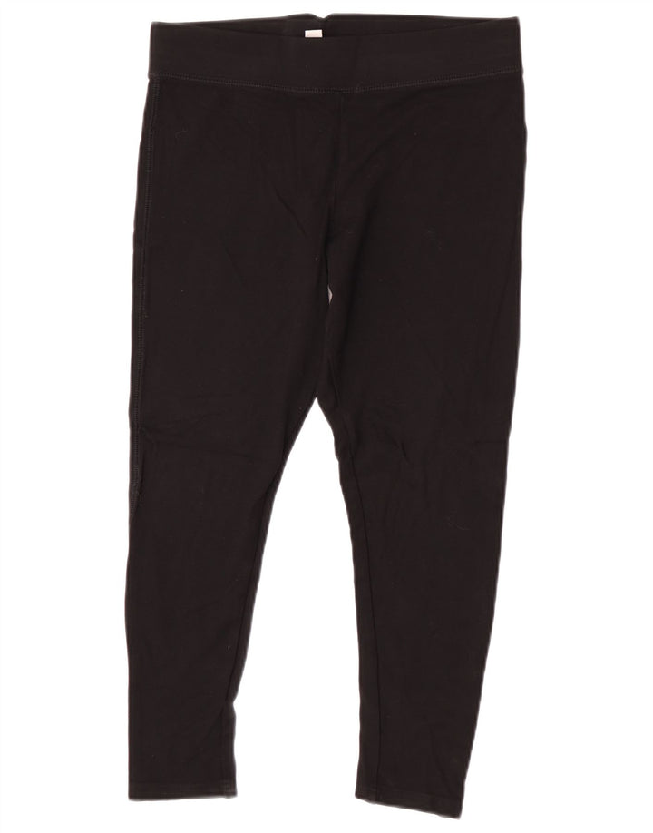 Leggings Capri Topshop pentru femei UK 12 Medium Black Viscose