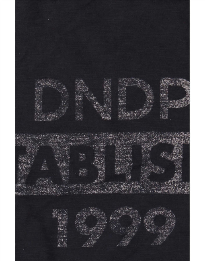 Tricou grafic Dondup pentru bărbați Top mediu din bumbac bleumarin