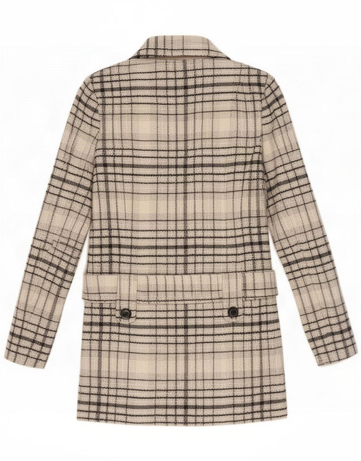 Jane Norman Pardesiu pentru femei UK 8 Small Griy Check Wool