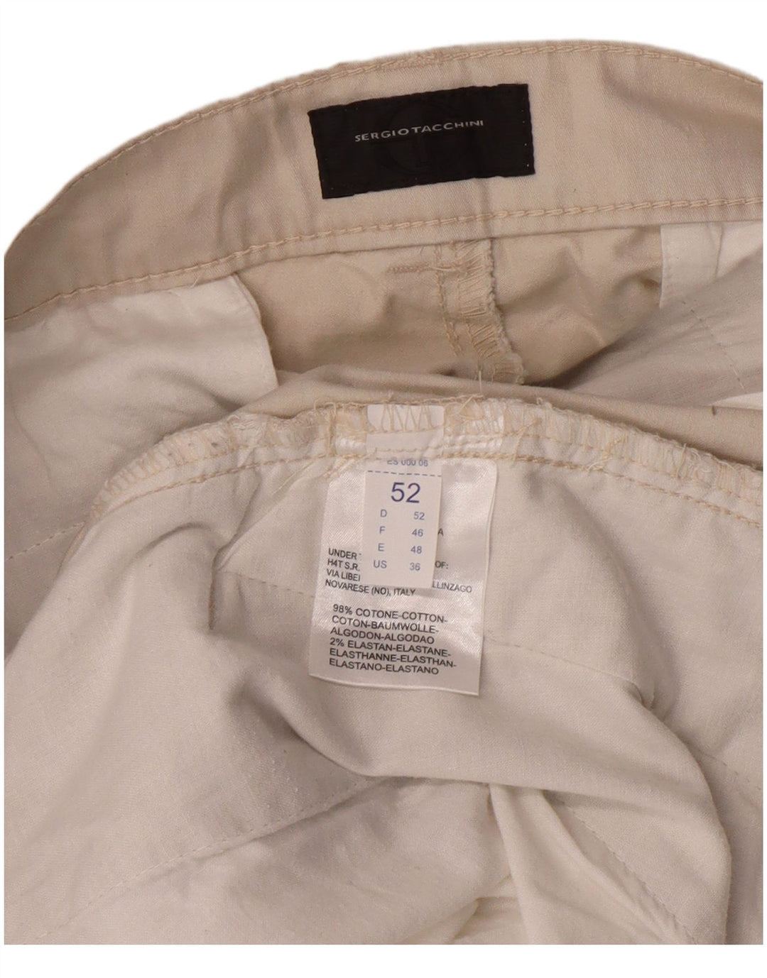 Sergio Tacchini Pantaloni cargo bootcut pentru bărbați W36 L32 bumbac bej
