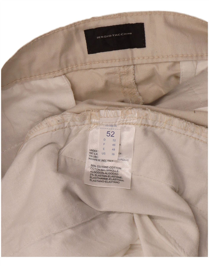 Sergio Tacchini Pantaloni cargo bootcut pentru bărbați W36 L32 bumbac bej