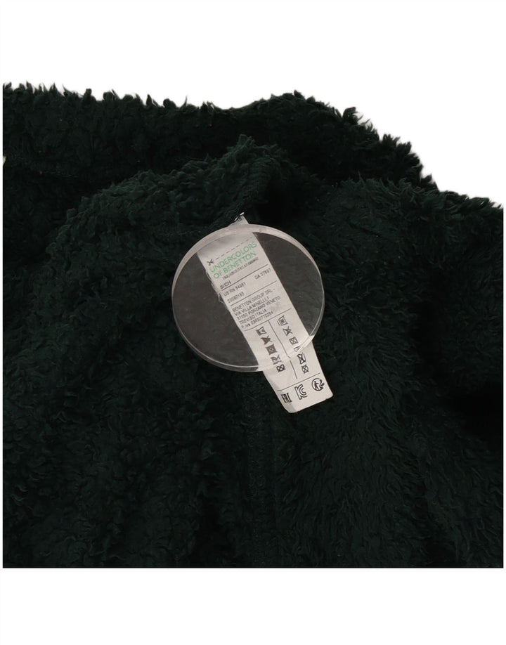 Pulover supradimensionat din lână Benetton UK 10 Poliester verde mic