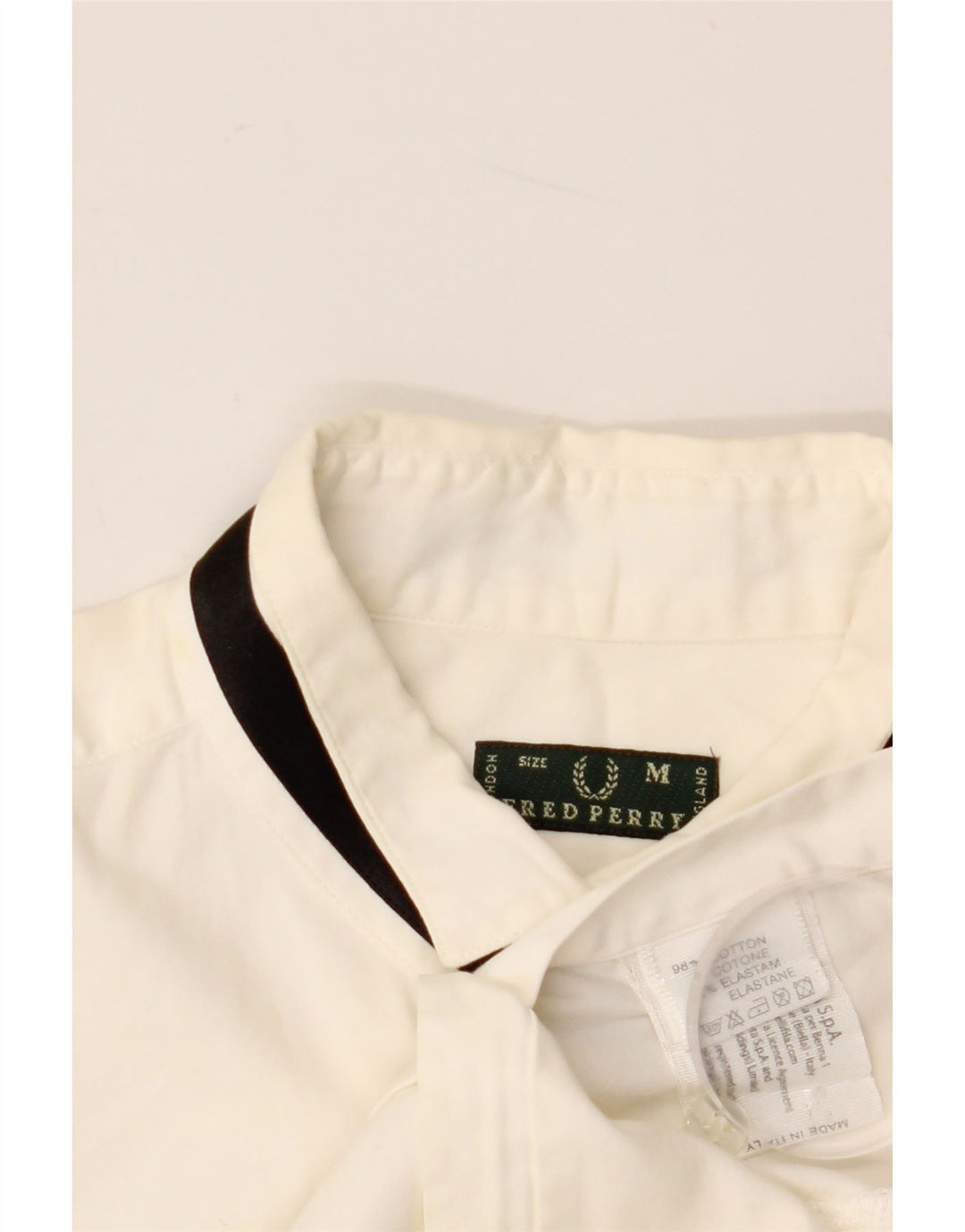 Cămașă FRED PERRY pentru femei UK 12 Medium Off White Bumbac