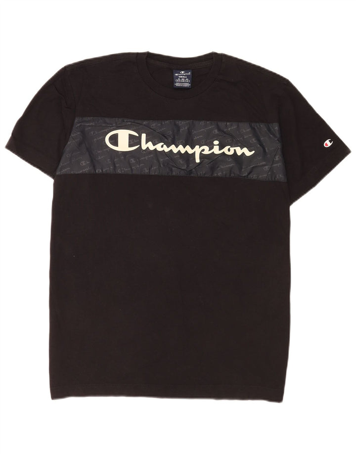 Tricou grafic pentru bărbați Champion Top mic negru colorblock