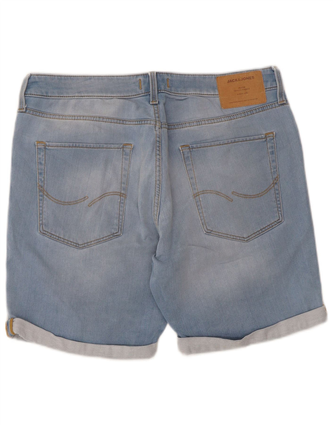 JACK & JONES Pantaloni scurți din blugi pentru bărbați, mari W34, bumbac albastru