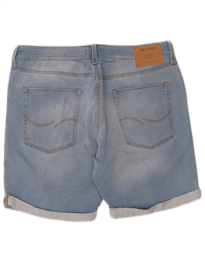 JACK & JONES Pantaloni scurți din blugi pentru bărbați, mari W34, bumbac albastru