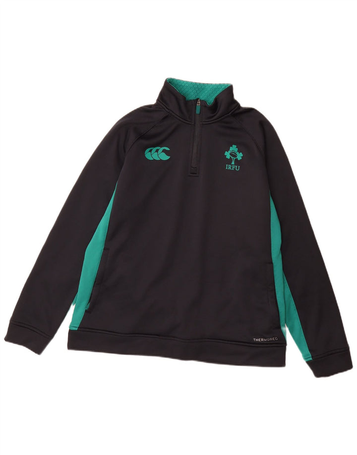 Pulover cu grafic IRFU Canterbury pentru băieți 11-12 ani, negru