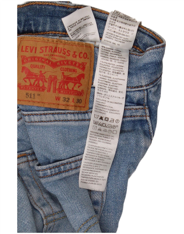 Blugi Levi's 511 Slim pentru bărbați W32 L30 Bumbac albastru