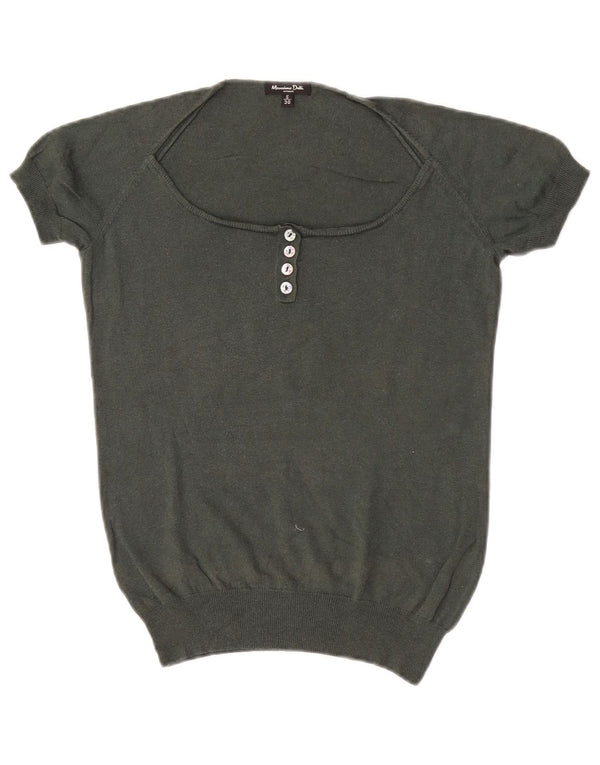 Pulover pentru femei Massimo Dutti cu gât de barcă UK 10 Small Khaki