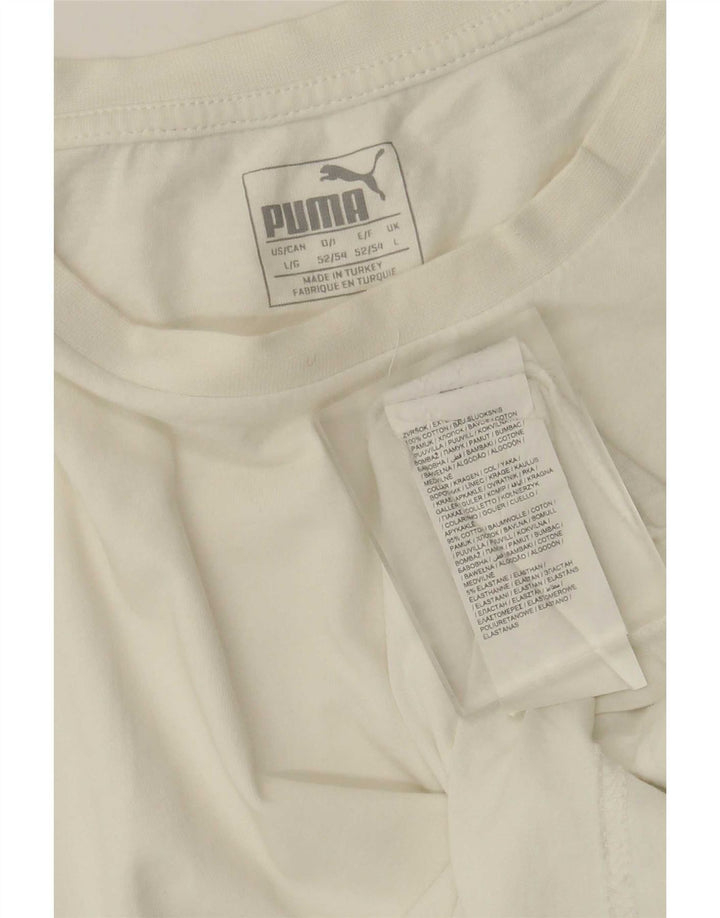Tricou pentru bărbați Puma Top mare din bumbac alb