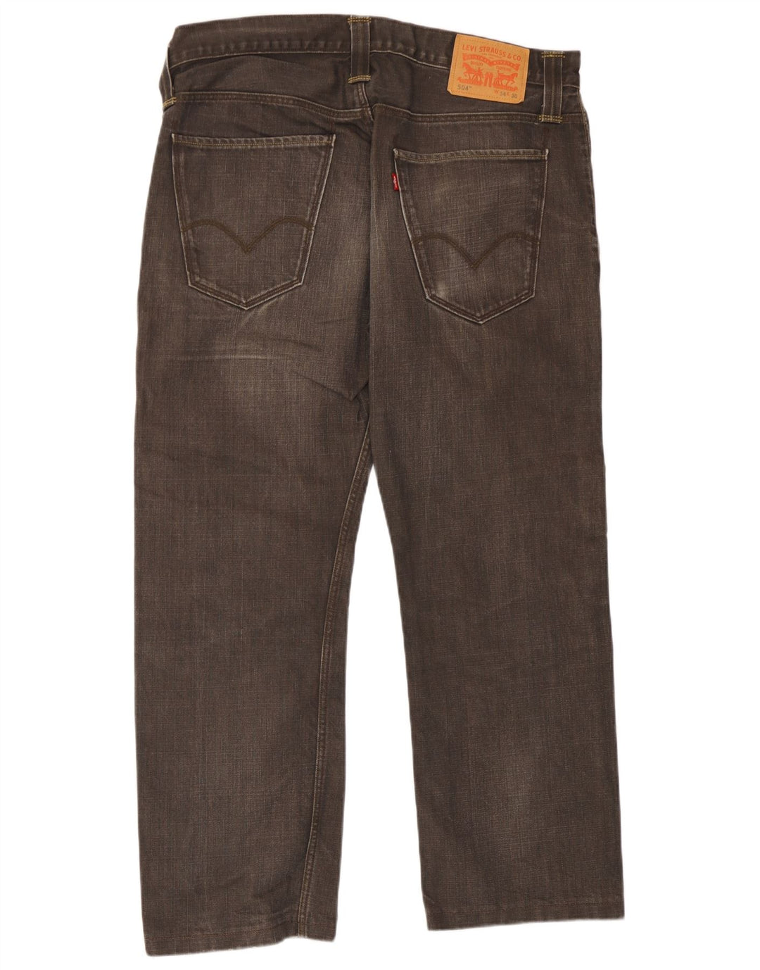 Blugi tăiați pentru bărbați Levi's 504 W34 L26 gri